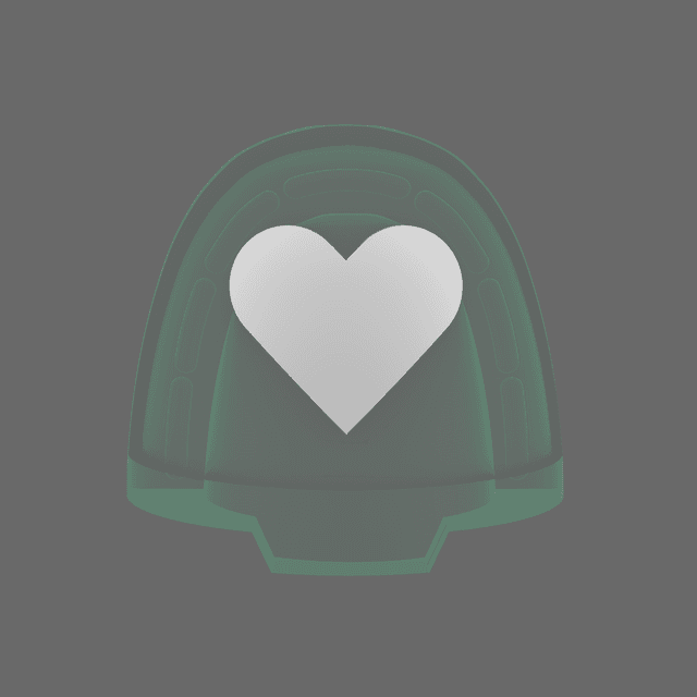 Cupid's Rangers V10B Heart Shoulder Symbols