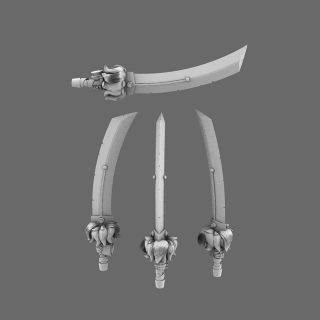 Cyber Samurai Demon Dog Sword LEFT