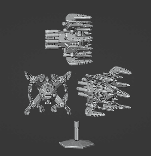 Blade Cruiser Spaceship and Flight Base