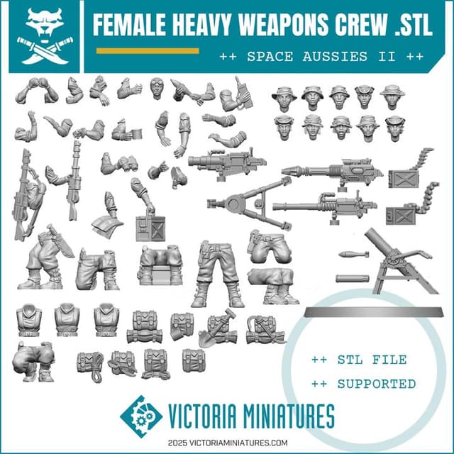 Devil's Female Modular Heavy Weapons Crews.