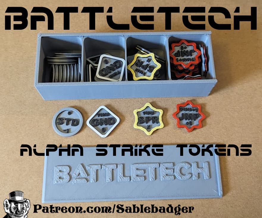 Battletech - Alpha Strike Tokens (expanded)