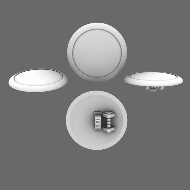 Space Knights Domed Shield Type A NOHAND