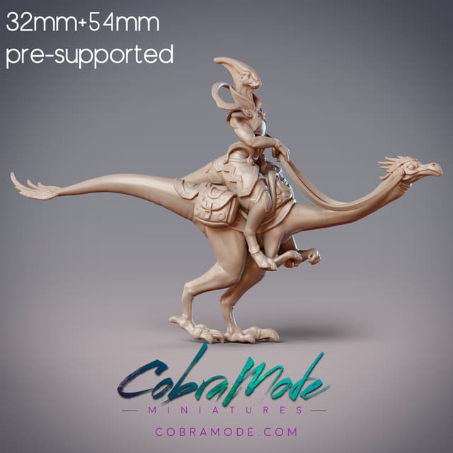 Dinofolk Traveler - Vae'lira, Dinovian Merchant and Gallotalis Mount (Pre-Supported)
