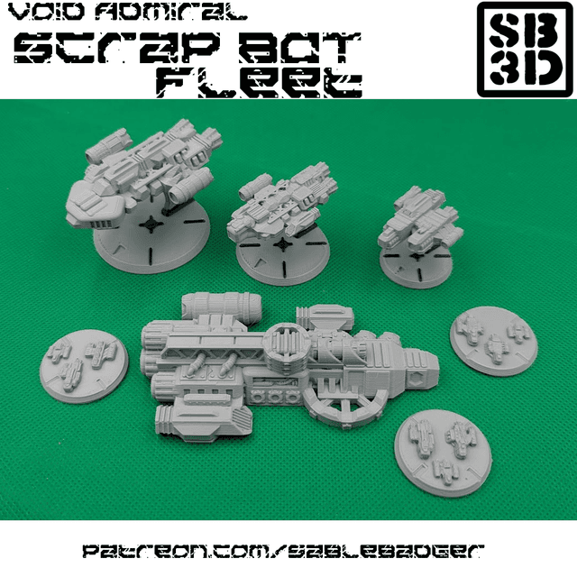 Spaceships - Void Admiral - Scrap Bots fleet