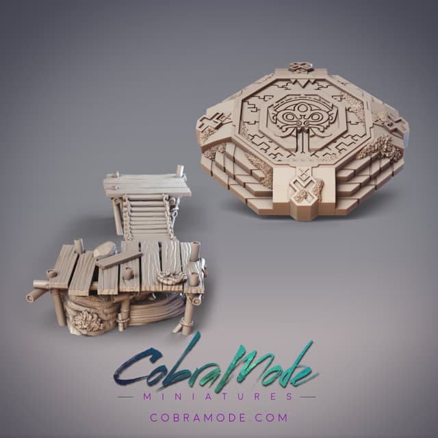 Octagon Platform, Rope Bridge, and Platform Terrains Pack