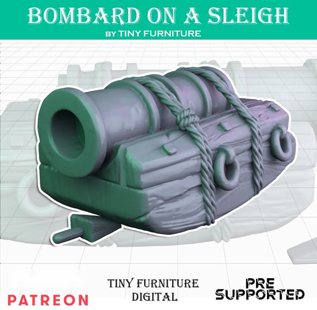 Bombard on a sleigh (Medieval Artillery)