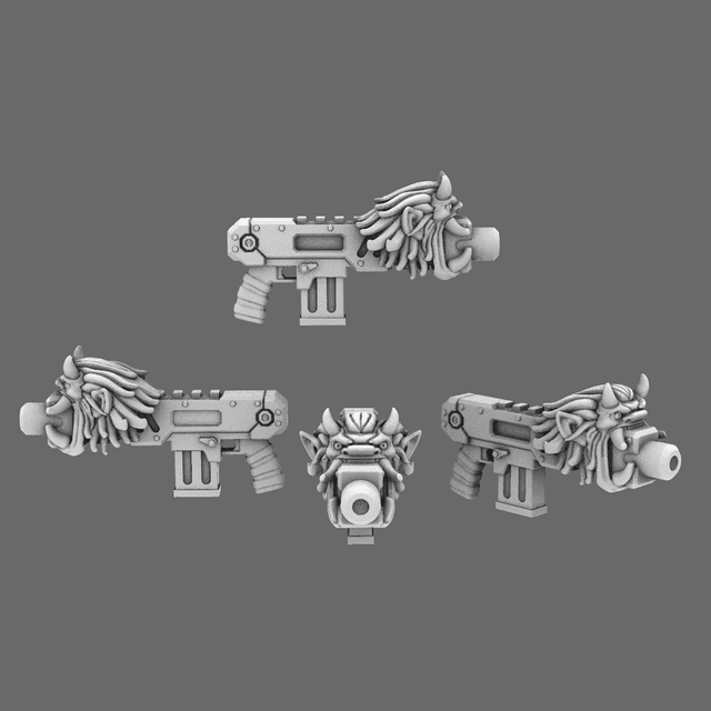 Cyber Samurai Oni Style Combat Rifles NOHAND