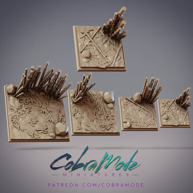 Bamboo Forest Square Base Pack (4pcs)