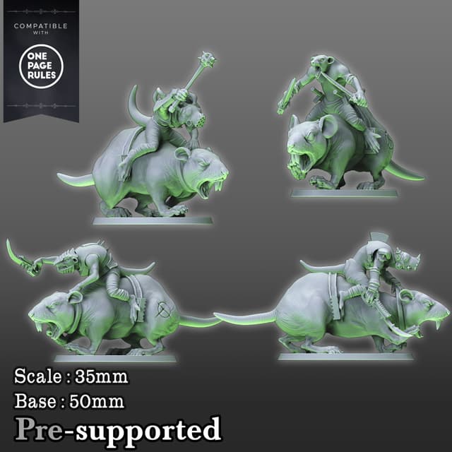 Ratmen Riders 4 miniatures
