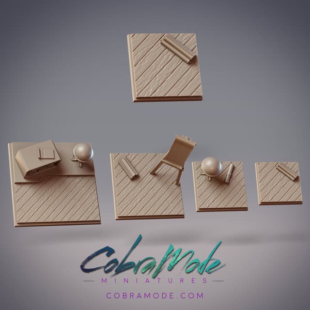 Scrolls Square Base Pack (4pcs)