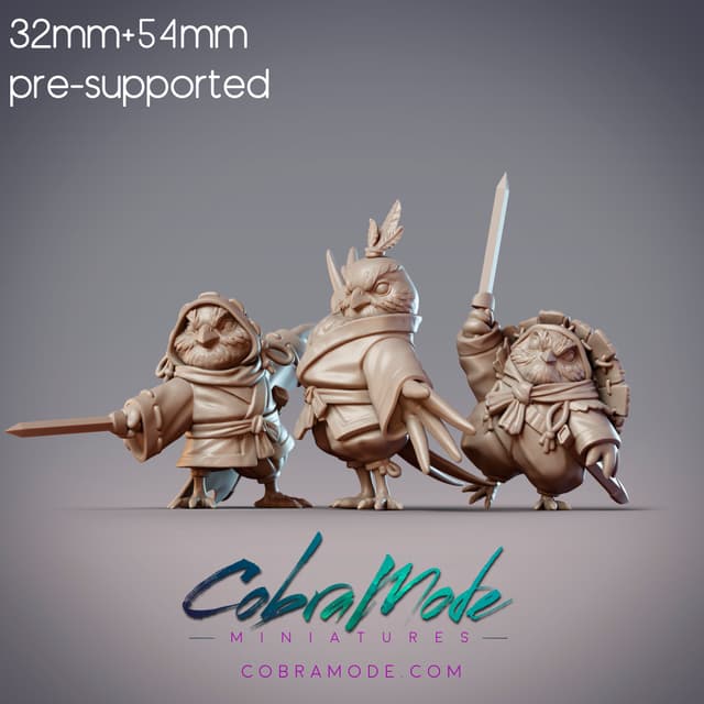 Sparrow Warrior Trio - Hiina, Ishi, & Tome, Yosuzume Mercenaries (Pre-supported)