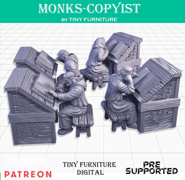 Monks-copyists (SITTING FOLKS)