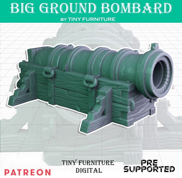 Big Ground Bombard (Medieval Artillery)