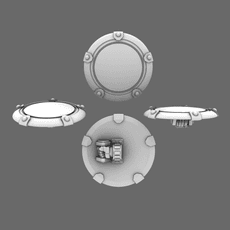Space Knights Domed Shield Type B RIGHT