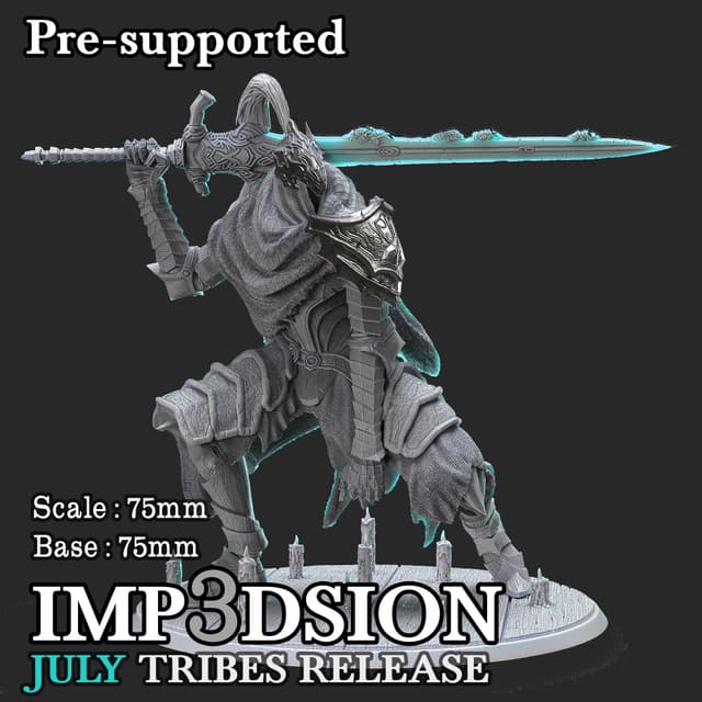 Dark knight 75mm miniature