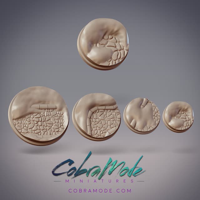 Snowy Cobblestones Base Pack (4pcs)