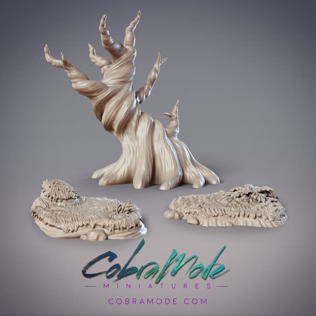 Grassy Knoll and Gnarled Tree Scatter Terrain Pack