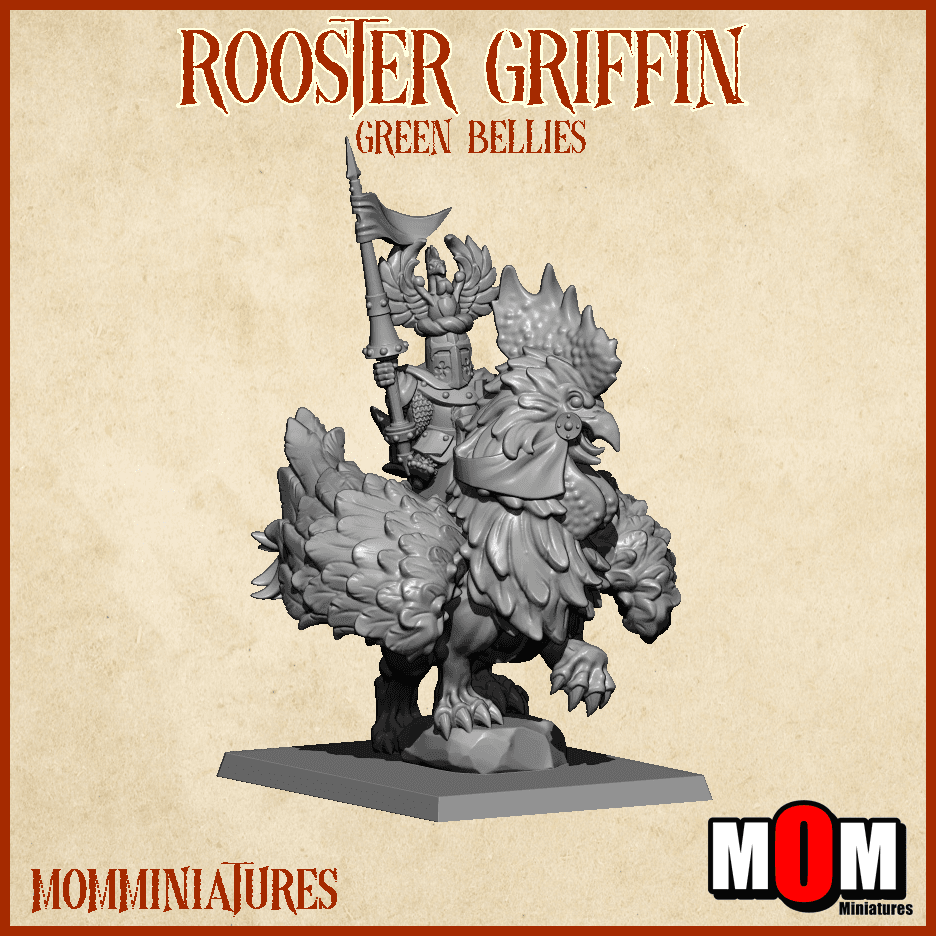 Captain on a rooster griffin (Green Bellies)