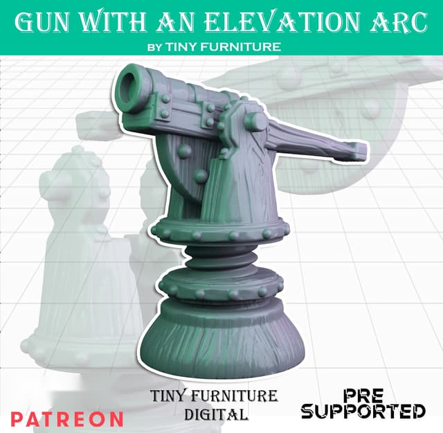 Gun with an elevation arc (Medieval Artillery)