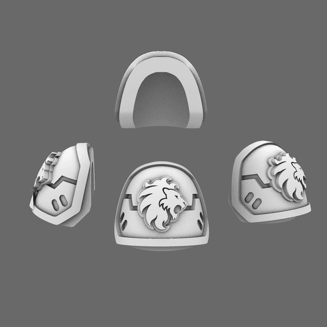 Lion Spirit Knights V7 Iron Eagle Shoulderpads RIGHT