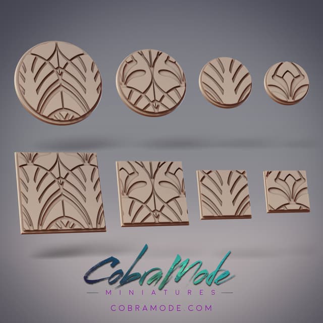 Palm Tile Pattern Base Pack (8pcs) - Round and Square Versions