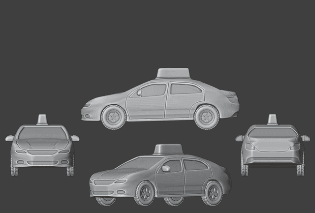 Modern Taxi Cab