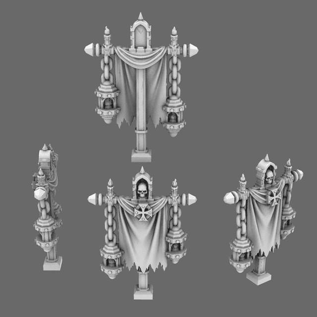 Crusader Knights Back Banners
