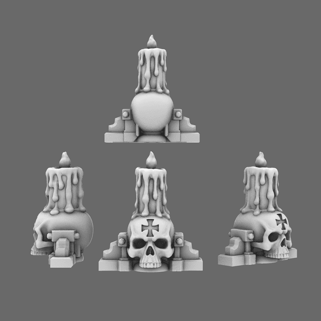 Crusader Knights Back Pack Toppers - Candles