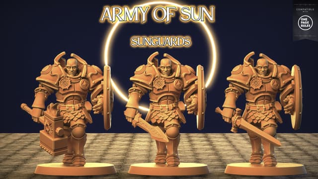 Sunguards Pack (3 miniatures,6 Arms, 4 Heads)