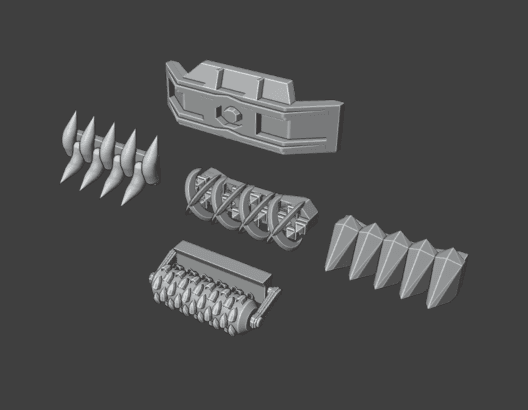 Gaslands 20mm (1:64) Scale Ram Seven Weapons Set – Miniature Tabletop Gaming STL