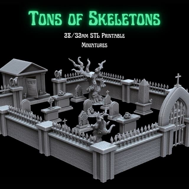 TONS OF SKELETONS: CEMETERY TERRAIN PACK