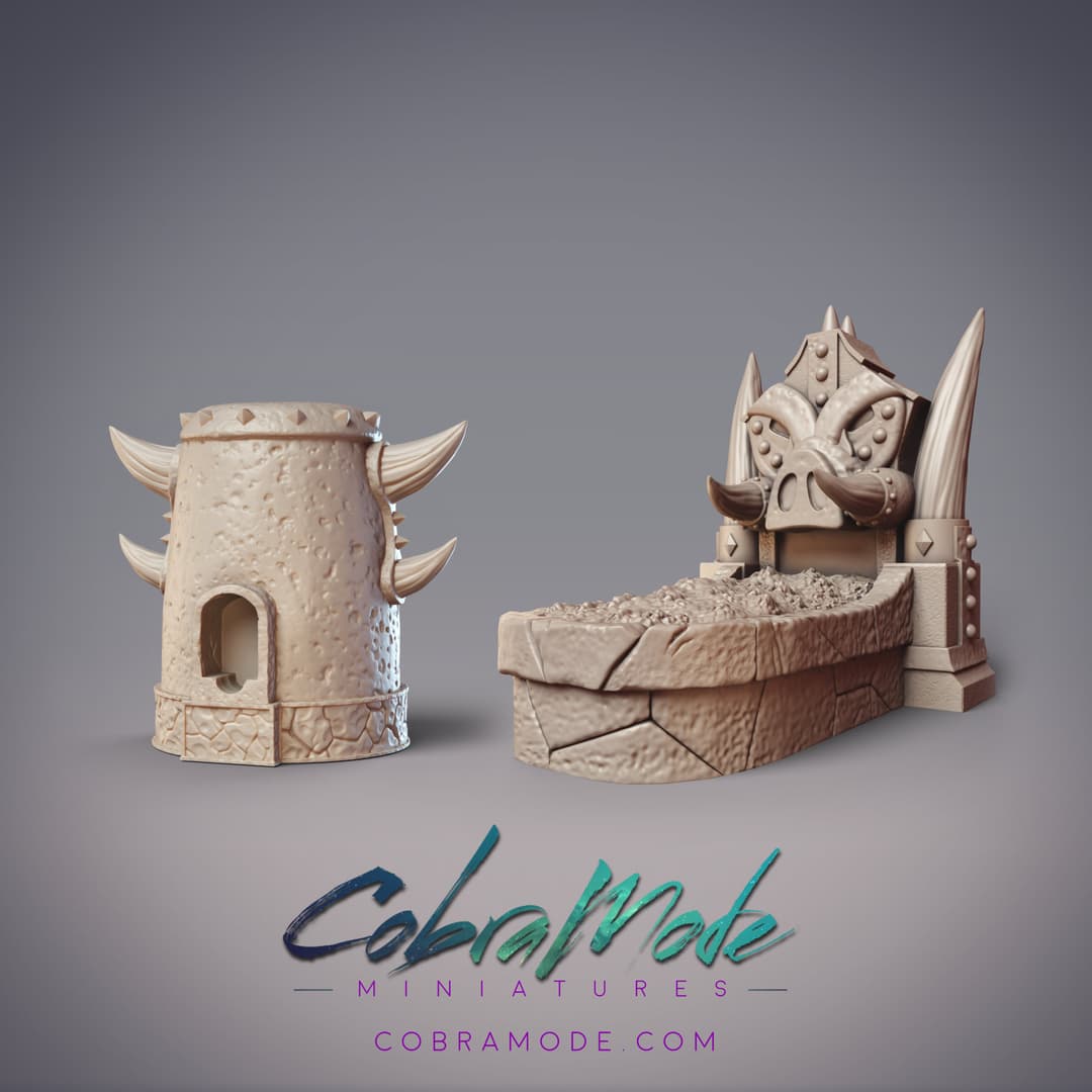 Goksagu Blacksmith Workshop Forges Scatter Terrain Set