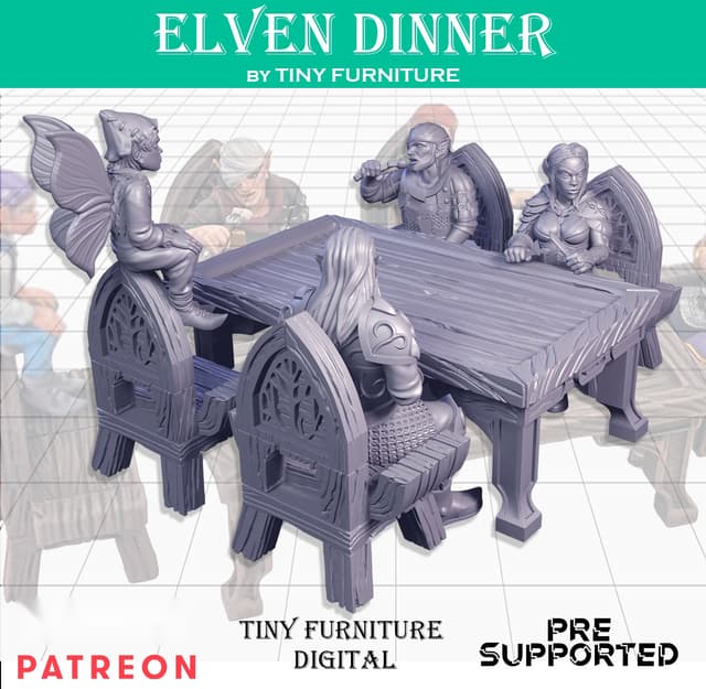 Elven Dinner (SITTING FOLKS)