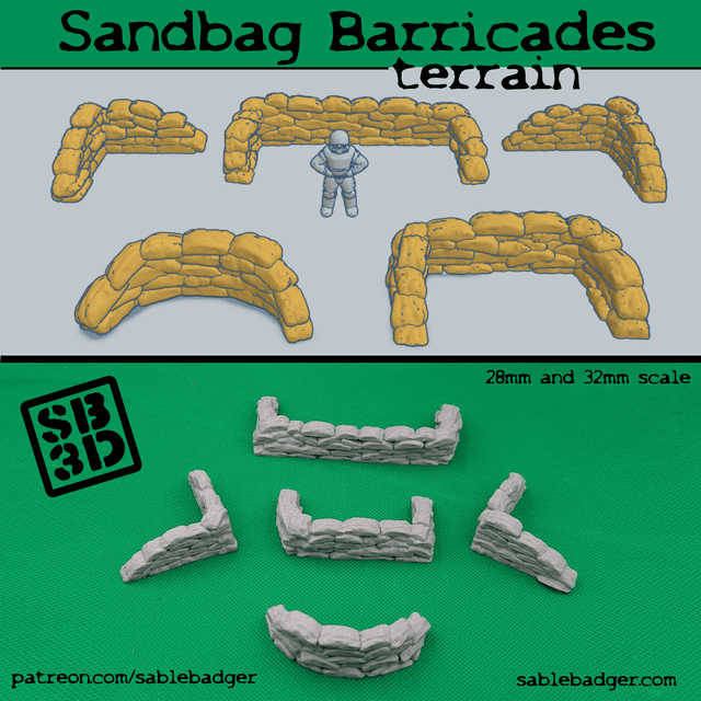 Grimdark/WWII - Sandbag Barricades