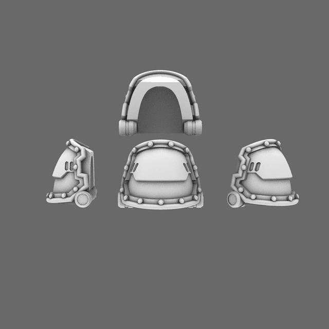 Space Knights V2 Metal Storm Shoulder Pads Type B