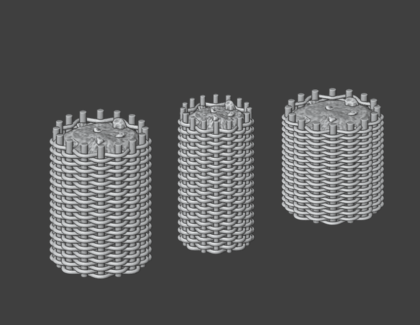 Historical Wicker Gabions STL | 3D Printable Siege Terrain for Tabletop Wargaming and Dioramas