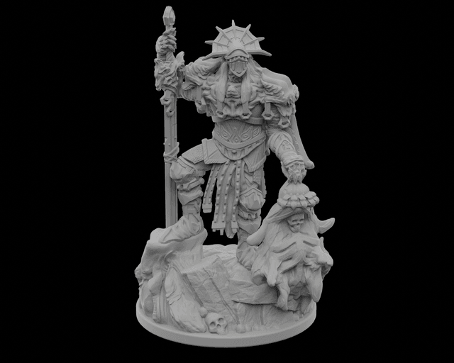 ⚔️ Crimson Warden – V2 - Dark Fantasy Boss Miniature 