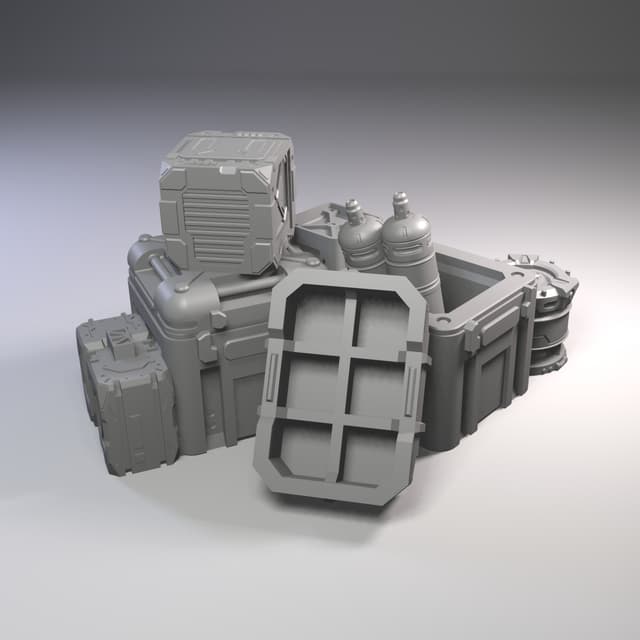 Space Hangar Barricades v.2