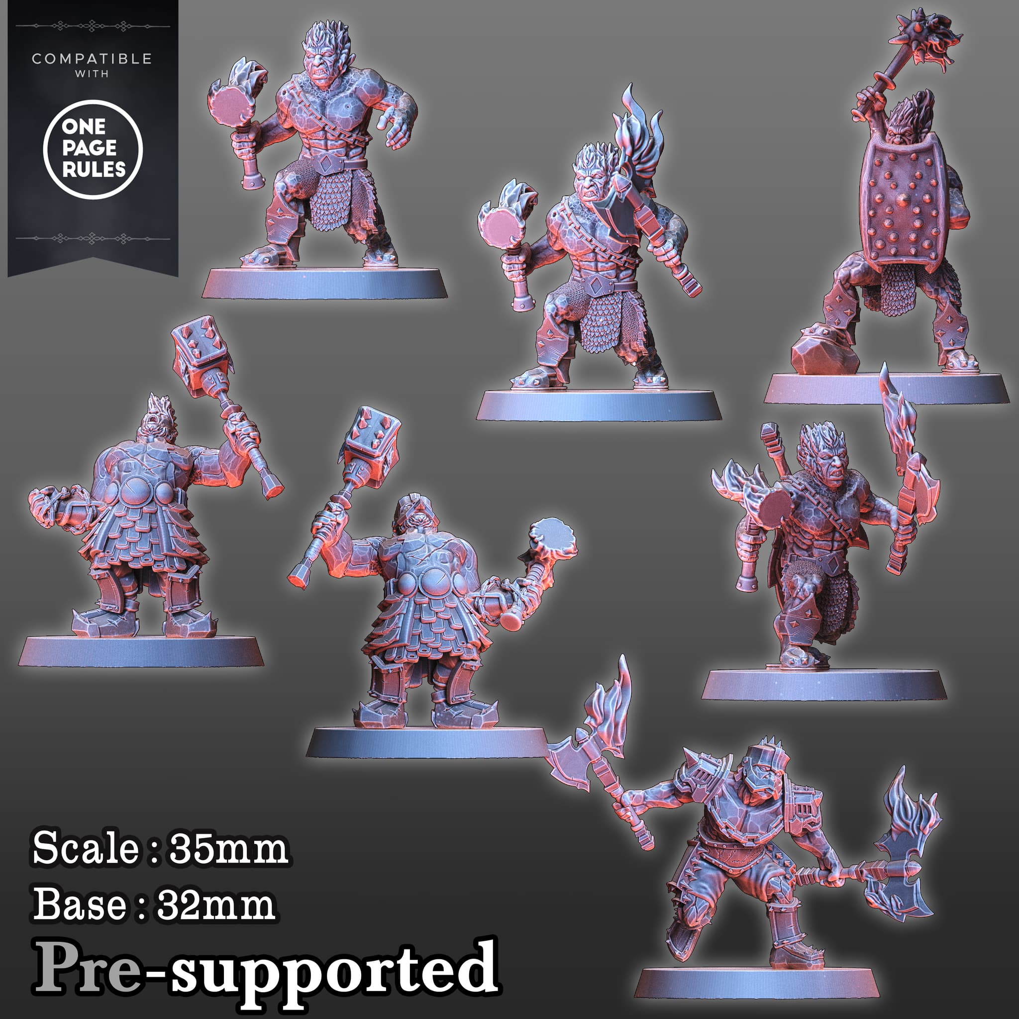 Steel dwarves, 7 miniatures