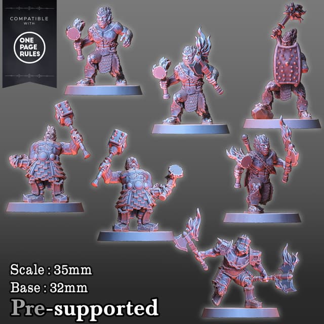 Steel dwarves, 7 miniatures