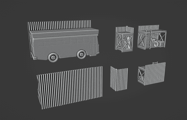 Gaslands Post Apocalypse Fortress Walls