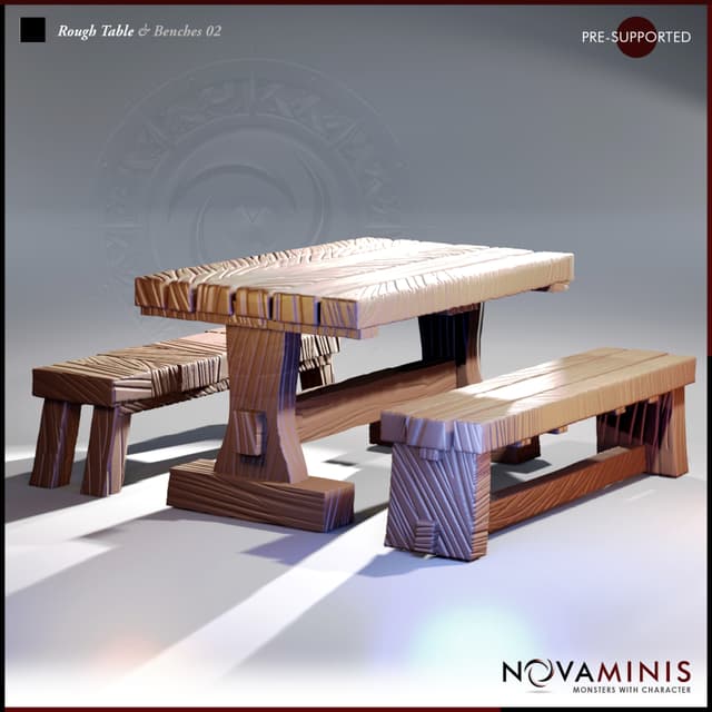 Rough Table & Benches 02