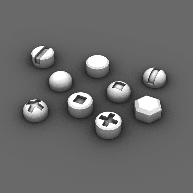 BWTF Scenics 2mm Bolts Screws and Rivets