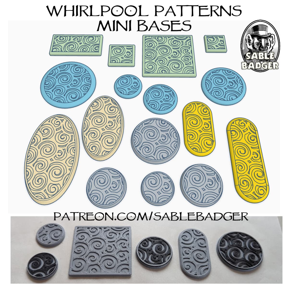 Mini Bases - Whirlpool Pattern