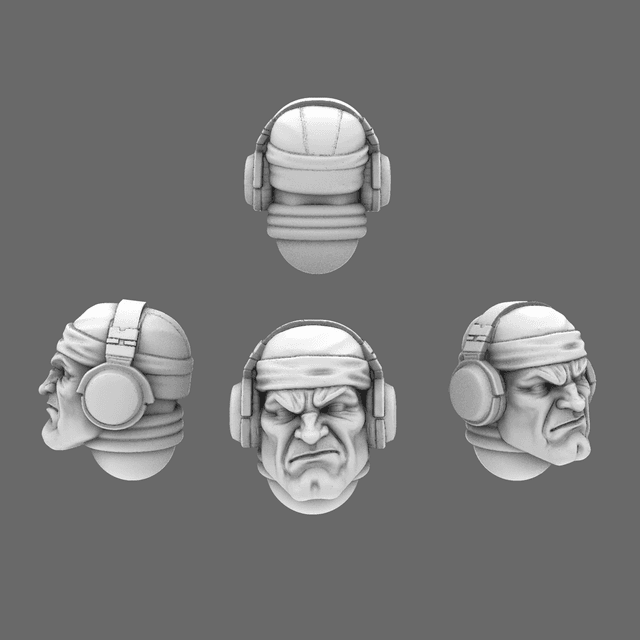 Space Knights Colonial Soldier Heads Type B