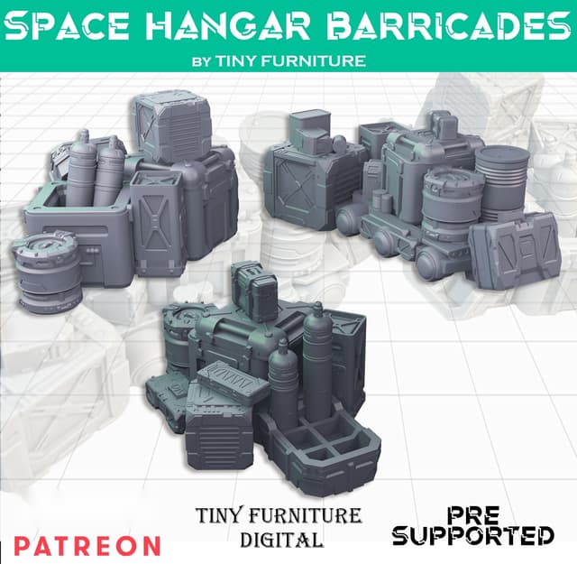 Space hangar barricades