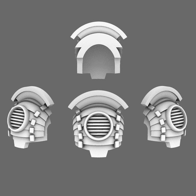 Cyber Samurai Destroyer V4 Bushi Shoulder Pads Type A