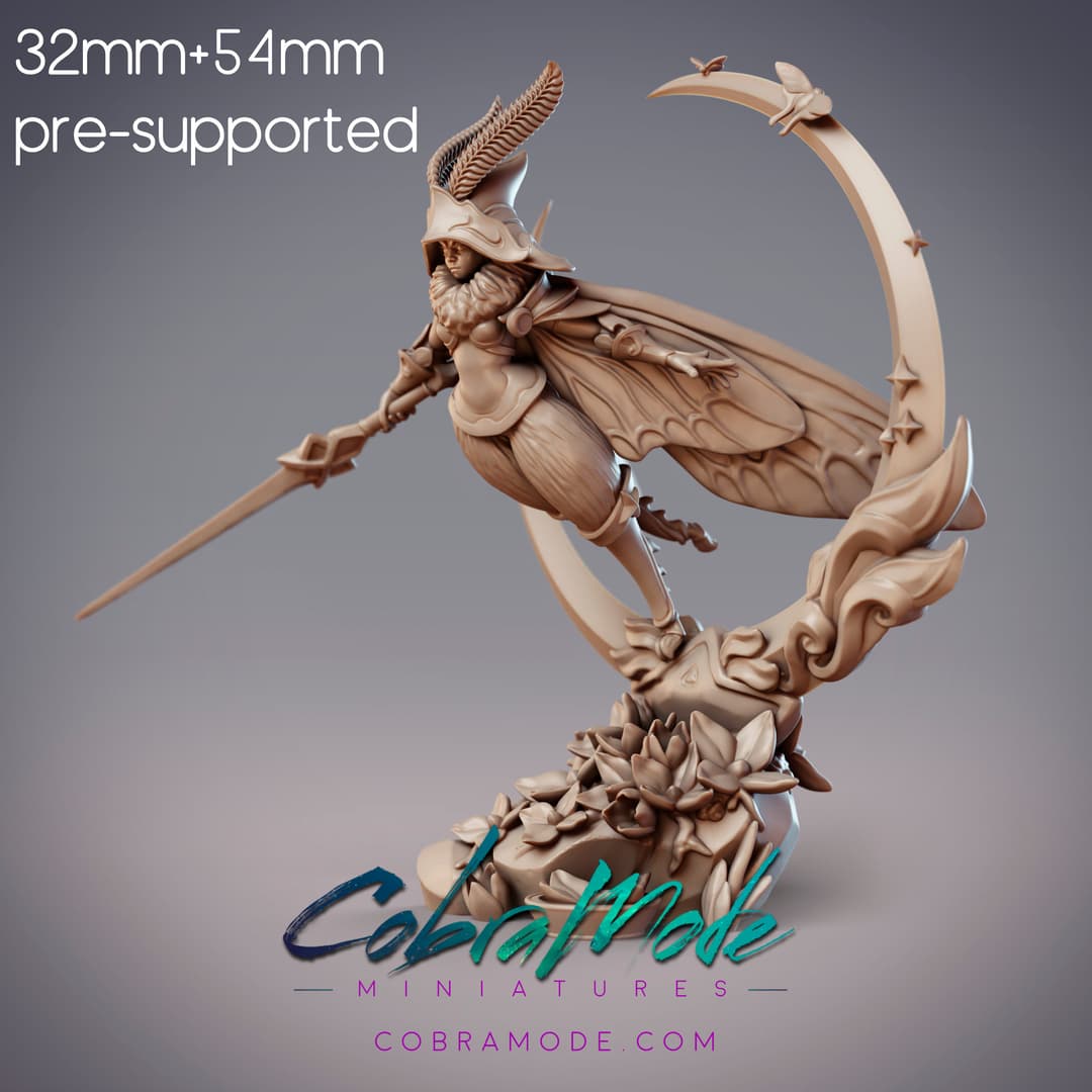 Mothfolk Sorceress - Anthyria, Noctuoidea Mage (Pre-Supported)
