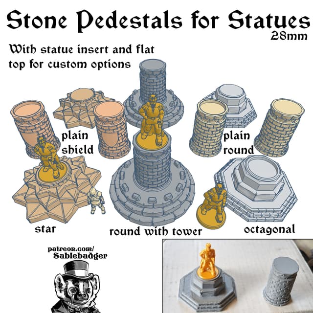 Stone Pedestals for Statues