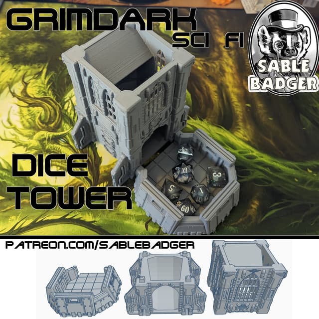 Grimdark Sci Fi Dice Tower